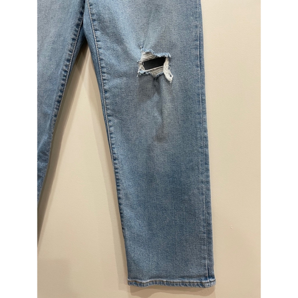 Levis Ribcage Straight Ankle Button Fly Distressed Cowgirl Grunge Womens Size 25 - Picture 4 of 15